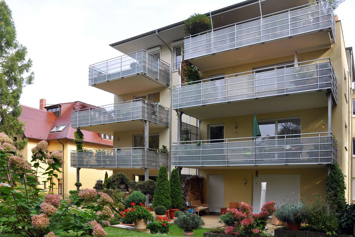 Balkonanlagen an einem Neubau